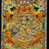 koło życia tybetańska thangka pozłacana duża