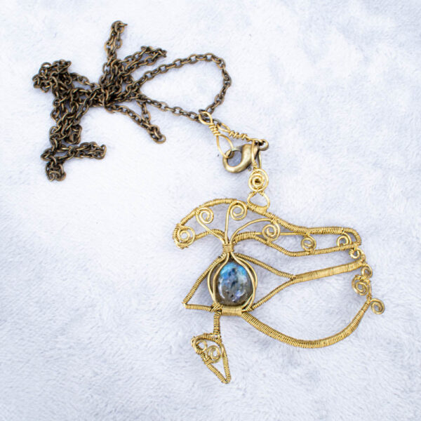 Naszyjnik z Labradorytem Oko Horusa biżuteria