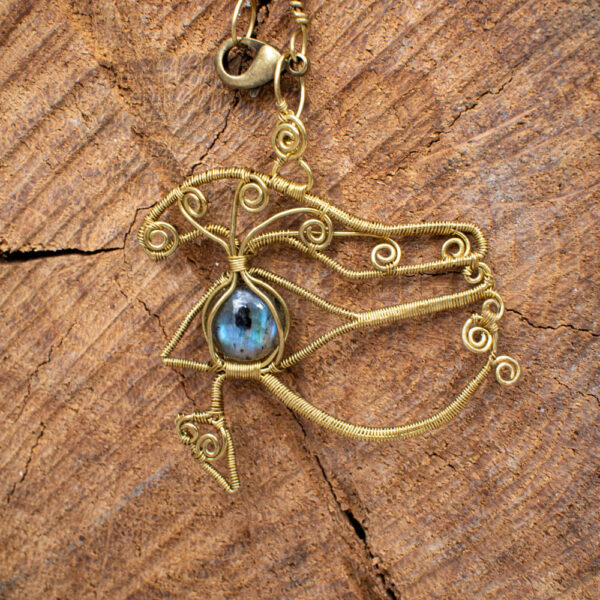 naszyjnik z labradorytem Oko Horusa biżuteria