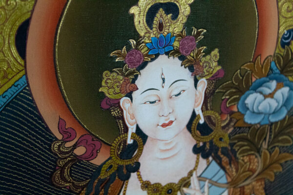 biała tara thanka buddyzm tybetańsk