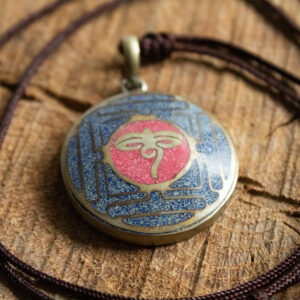 Amulet Czenrezik Granatowy