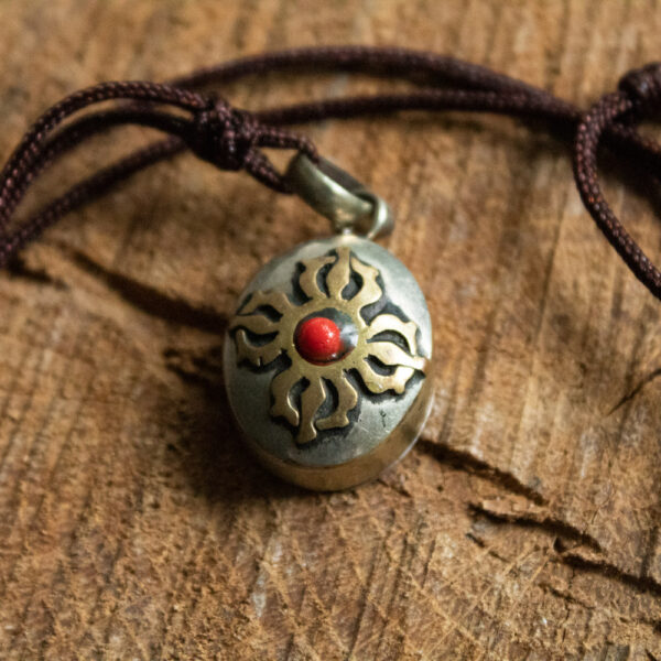 naszyjnik tybetański, amulet podwójna wadżra
