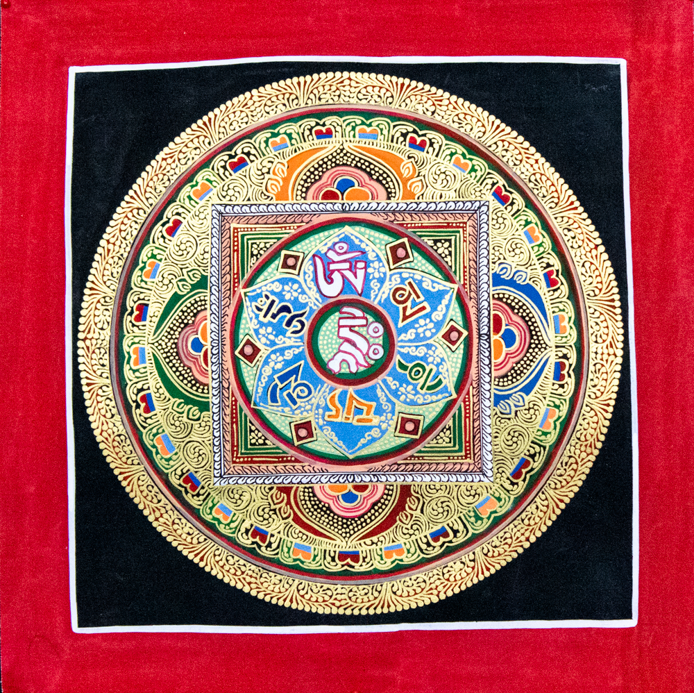 Mandala Om Mani Nowoczesna