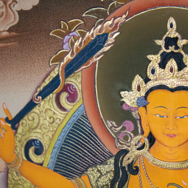 Żółty Mandziuśri - 24k złoto buddyzm