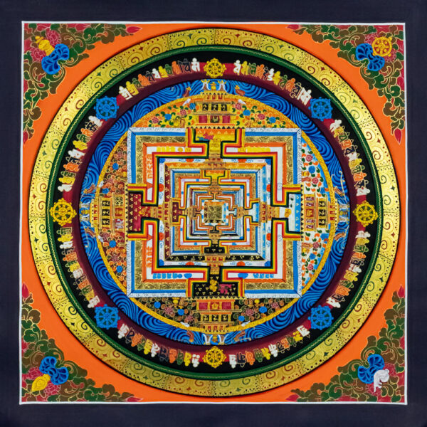 mandala kalachakra, buddyjska thanka, obraz tybetański