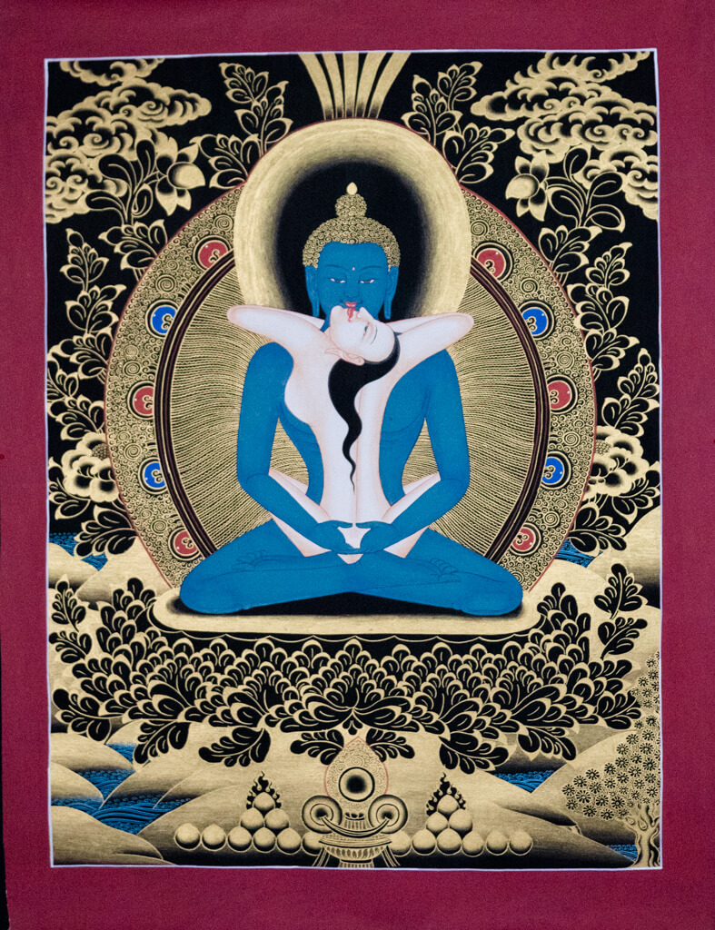 Samantabhadra, Kintuzangpo, buddyjska thanka, obraz tybetański