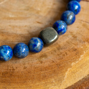 Bransoletka Lapis Lazuli Piryt Onyks
