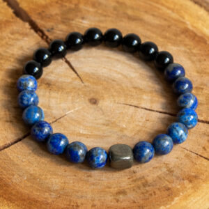 Bransoletka Lapis Lazuli Piryt Onyks