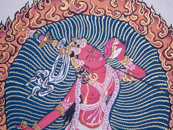 wadżrajogini thanka tybetańska, obraz buddyjski na płótnie do medytacji