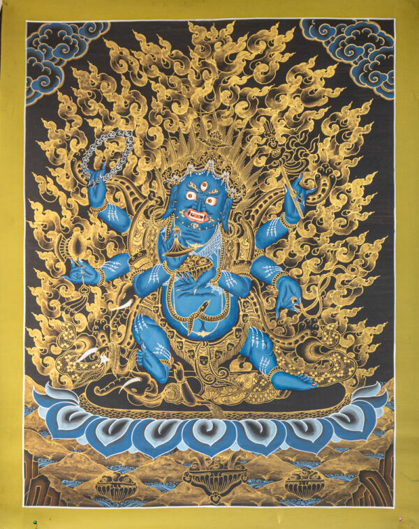 Mahakala — thanka tybetańska. Buddyjski strażnik główny obraz
