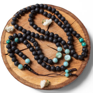 Mala buddyjska Lawa wulkaniczna, Turkus, Larimar, Amazonit