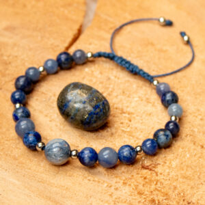 Bransoletka Czakra Trzeciego Oka – Lapis lazuli, Kianit, Awenturyn