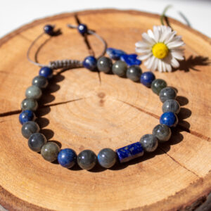 Bransoletka Strzelec z Labradorytem i Lapis Lazuli