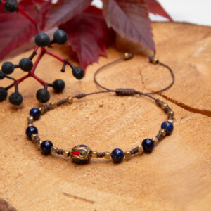 Bransoletka sznurkowa Lapis Lazuli „Komunikacja i Duchowość”