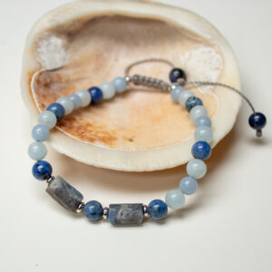 Bransoletka dla Wodnika – Harmonizacja Czakry Gardła – Szafir, Akwamaryn