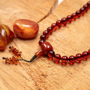 Mala 108 Bursztyn Bałtycki Premium: Agat Ognisty